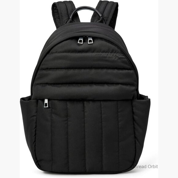 Small Quilted Backpack with Adjustable Straps and Multiple Pockets main image 6